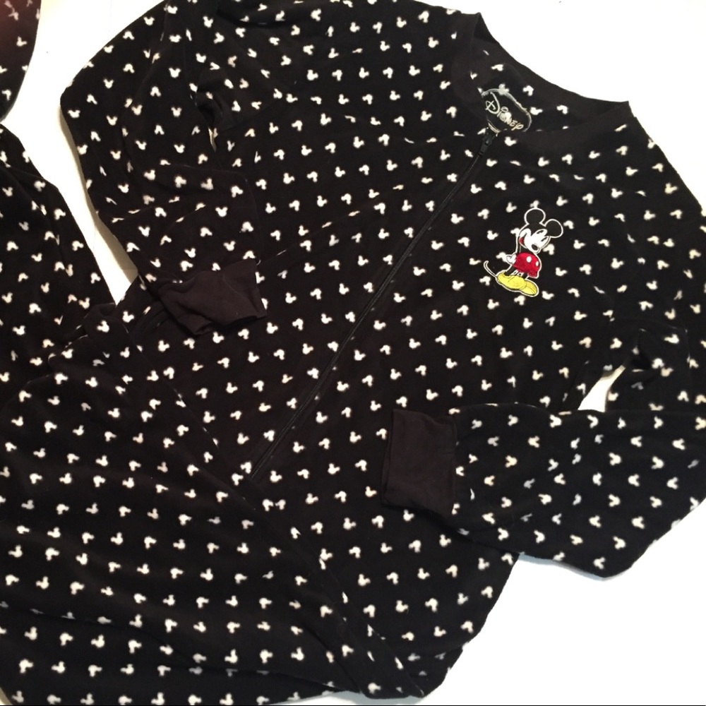 Disney Mickey Mouse Footed Zip Onesie
